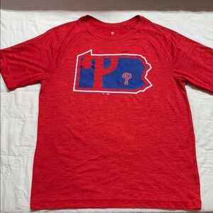 Fanatics Philadelphia Phillies MLB Red Short Sleeve Dri-FIT Performance Tee